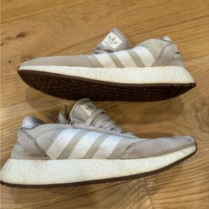 Adidas Cream and White Running Shoes